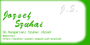 jozsef szuhai business card