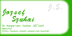 jozsef szuhai business card